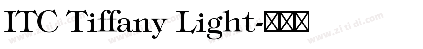 ITC Tiffany Light字体转换